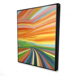 Framed 48 x 60 - 3D - Colorful road