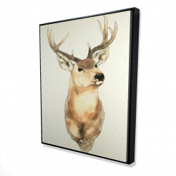 Framed 48 x 60 - 3D - Deer portrait