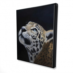 Framed 48 x 60 - 3D - Realistic leopard face