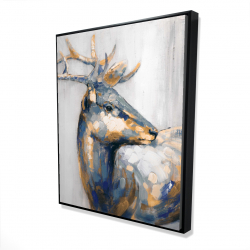 Framed 48 x 60 - 3D - Golden deer