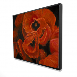 Framed 48 x 60 - 3D - Poppy bouquet