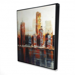 Abstract red cityscape