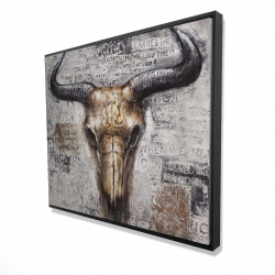 Bull skull with typography