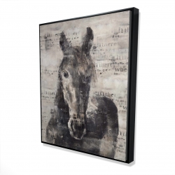 Cheval abstrait et typographie