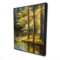 Fall landscape by the water