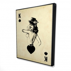 Framed 48 x 60 - 3D - King of spades