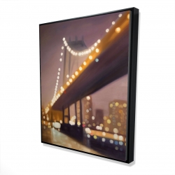 Framed 48 x 60 - 3D - New-york at night