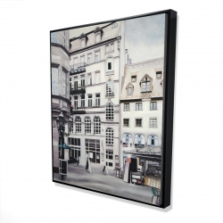 Encadré 48 x 60 - 3D - Scène de rue en allemagne