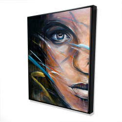 Framed 48 x 60 - 3D - Colorful woman face