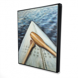 Framed 48 x 60 - 3D - Canoe adventure