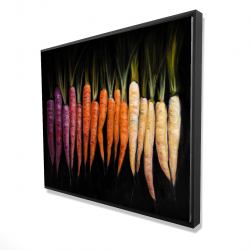 Framed 48 x 60 - 3D - Colorful carrots