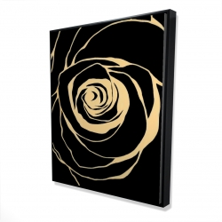 Framed 48 x 60 - 3D - Black rose