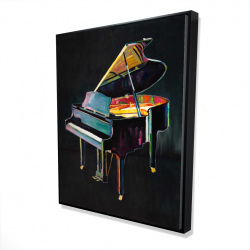 Framed 48 x 60 - 3D - Colorful realistic piano