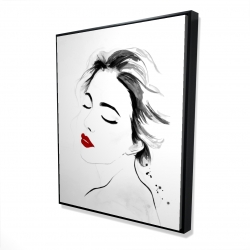 Portrait de dame sereine en noir