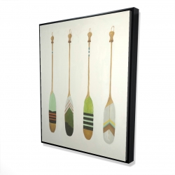 Framed 48 x 60 - 3D - Colorful nautical oars