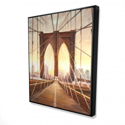 Sunset on the brooklyn bridge