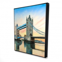 Framed 48 x 60 - 3D - Sunset on the london bridge