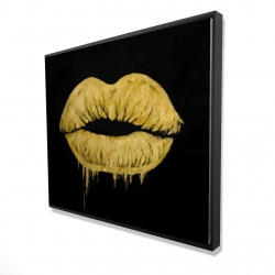 Framed 48 x 60 - 3D - Golden lips