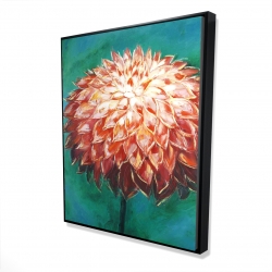 Framed 48 x 60 - 3D - Abstract dahlia flower