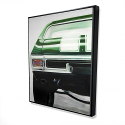 Classic dark green car