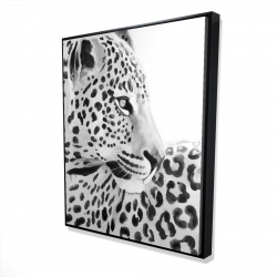 Framed 48 x 60 - 3D - Beautiful leopard