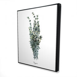 Framed 48 x 60 - 3D - Thyme leaves bundle - en