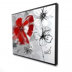 Red & gray flowers