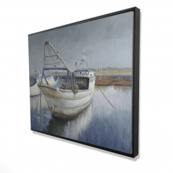 Bateau de pêche bleu