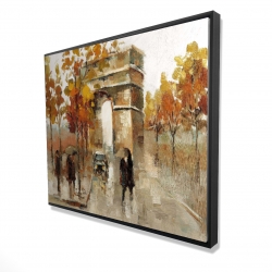 Framed 48 x 60 - 3D - Arc de triomphe in autumn