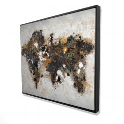 Abstract world map with typography