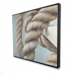 Framed 48 x 60 - 3D - Boat rope knot closeup