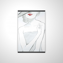 Magnetic 20 x 30 - 3D - Woman with hat