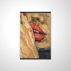 Shushing lips closeup