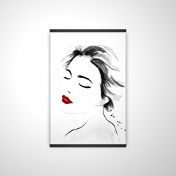 Portrait de dame sereine en noir