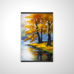 Magnetic 28 x 42 - 3D - Two trees by the lake