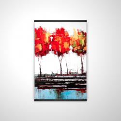 Magnetic 28 x 42 - 3D - Abstract industrial style trees