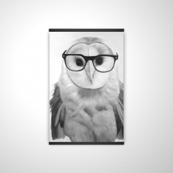 Magnetic 28 x 42 - 3D - Realistic barn owl with glasses