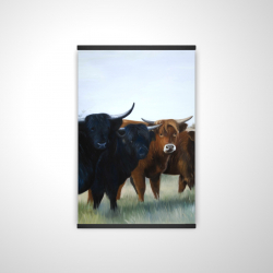 Magnetic 20 x 30 - 3D - Four highland cows