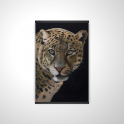 Realistic fierce leopard