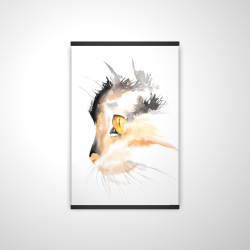 Profil d'un chat à l'aquarelle