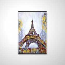 Abstract paint splash eiffel tower