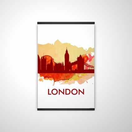 Silhouette en éclats de peinture de londre