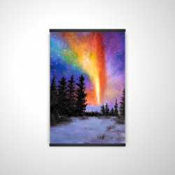 Magnetic 20 x 30 - 3D - Aurora borealis in the forest