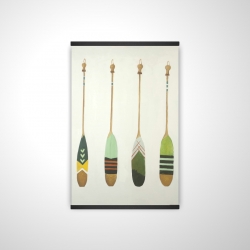 Colorful nautical oars