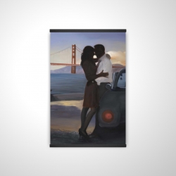 A loving couple in san francisco