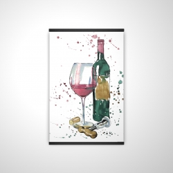 Magnetic 28 x 42 - 3D - Bottle of red wine