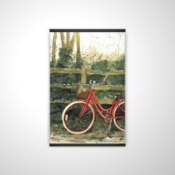 Randonnée dans les bois en bicyclette