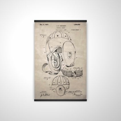 Plan casque de football beige