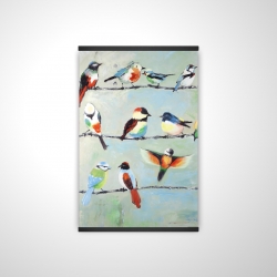 Magnetic 28 x 42 - 3D - Small abstract colorful birds
