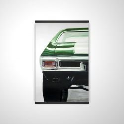 Classic dark green car